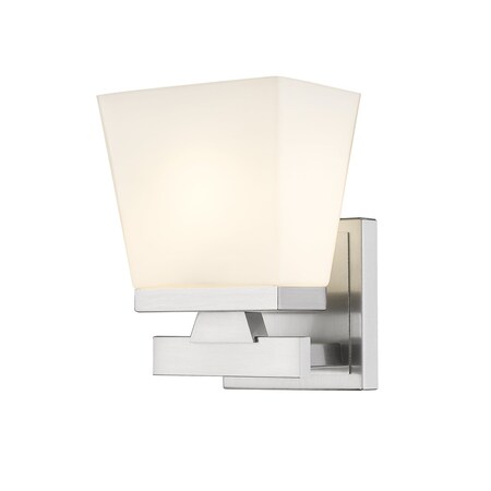 Z-Lite Astor 1 Light Wall Sconce, Brushed Nickel & Etched Opal 1937-1S-BN
